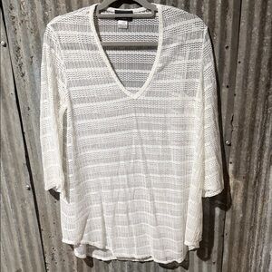 Jordan Taylor White Knit Swim Coverup